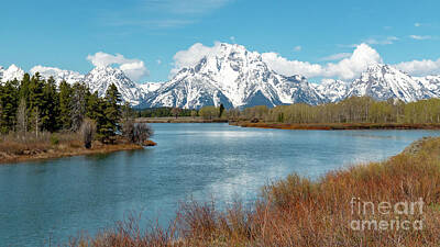 Landscapes Royalty-Free and Rights-Managed Images - Oxbow Bend by Pam  Holdsworth