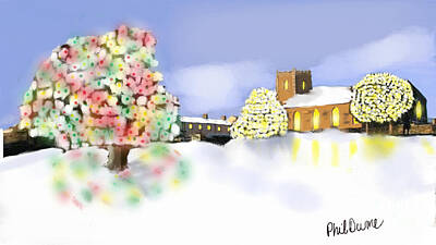 Grateful Dead Royalty Free Images - Snowy church Royalty-Free Image by Philomena Dunne