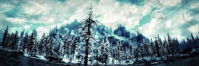 Mountain Paintings - Snowy Paradise - 01 by AM FineArtPrints