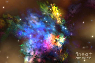 Science Fiction Paintings - Solaris Nebula by Corey Ford