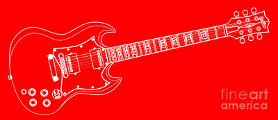 David Bowie - Solid Guitar Outline by Bigalbaloo Stock