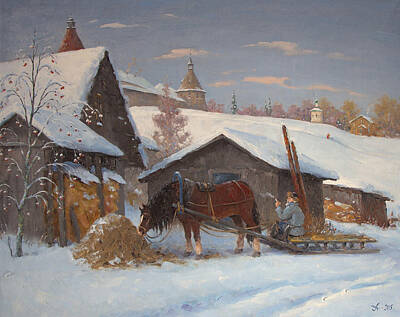 Holiday Cookies - Solovki. Horse. Winter. by Alexander Alexandrovsky