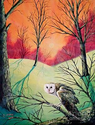 Sarah Yeoman Crow Paintings - Soren Owl of Ga Hoole by Jack Lepper
