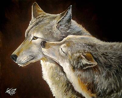 Animals Paintings - Soul Mates by Tom Carlton