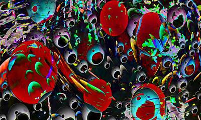 Retro Toy Cars - Space Debris Abstract by Mike Breau