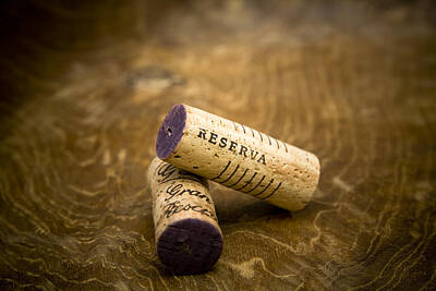 Wine Royalty-Free and Rights-Managed Images - Spanish wine corks - Reserva and Gran Reserva by Frank Tschakert
