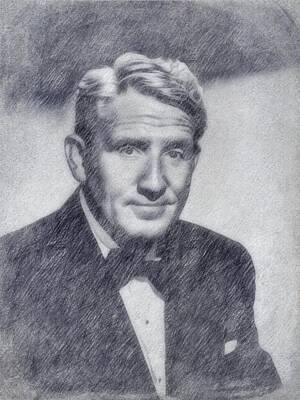 Musician Drawings - Spencer Tracy by Esoterica Art Agency