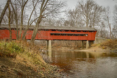 Music Royalty-Free and Rights-Managed Images - Spencerville/Coburn covered bridge by Jack R Perry