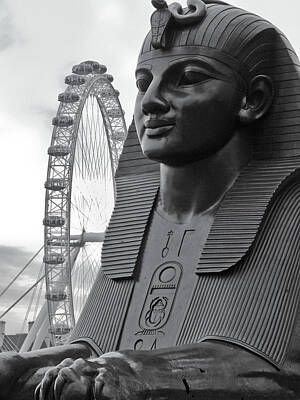 Whimsical Flowers Royalty Free Images - Sphinx and London Eye Royalty-Free Image by David Halperin
