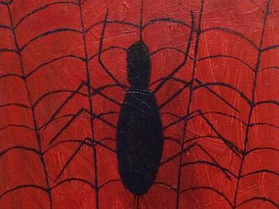 Comics Paintings - Spider-Man chest logo by David Lovins
