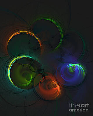 Science Fiction Digital Art - Spirals of Color by Esoterica Art Agency