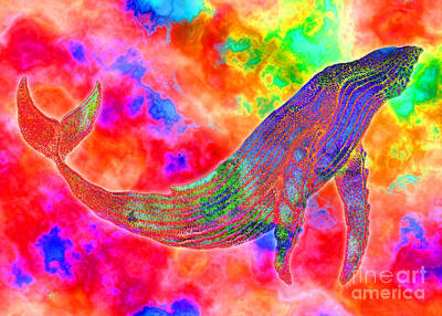Fantasy Drawings Royalty Free Images - Spirit Whale Royalty-Free Image by Nick Gustafson