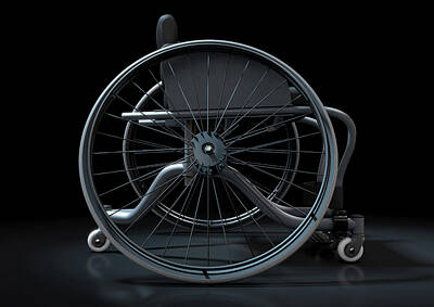Sports Digital Art Royalty Free Images - Sports Wheelchair Royalty-Free Image by Allan Swart