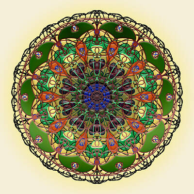 On Trend Breakfast Royalty Free Images - Spring Mandala Royalty-Free Image by Andrea Swiedler