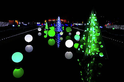 Tribal Patterns - St Louis Botanical Gardens Christmas Lights Study 1 by Robert Meyers-Lussier