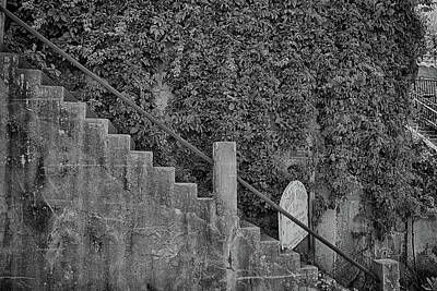 State Word Art - Stairs in Black and White by Mockingbird Imagery