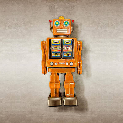 Superhero Ice Pop Rights Managed Images - Star Strider Robot Orange Royalty-Free Image by YoPedro