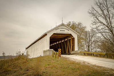 Music Royalty-Free and Rights-Managed Images - State Sanatorium covered bridge by Jack R Perry
