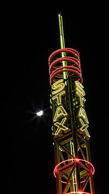 Jazz Photos - Stax Records Tower and Moon by Stephen Stookey