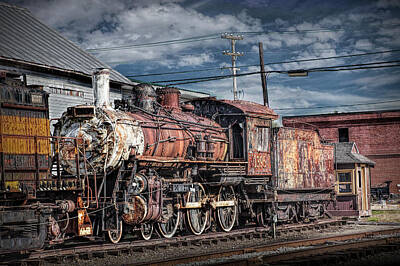 Randall Nyhof Royalty-Free and Rights-Managed Images - Steam Locomotive Train Engine by Randall Nyhof