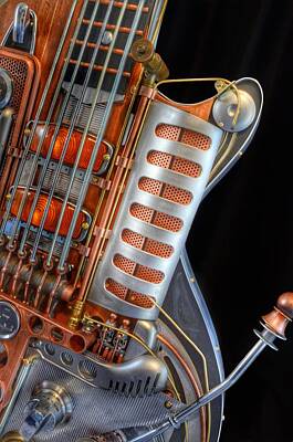 Steampunk Royalty-Free and Rights-Managed Images - Steampunk Guitar by Marianna Mills