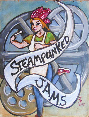 Steampunk Painting Royalty Free Images - Steampunked Jams Royalty-Free Image by Loretta Nash