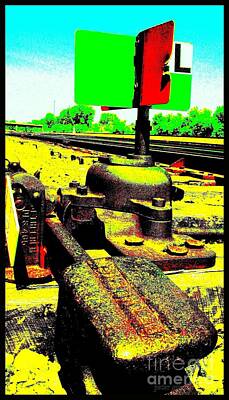Steampunk Royalty Free Images - Steel Diesel Track Signal Royalty-Free Image by Peter Ogden