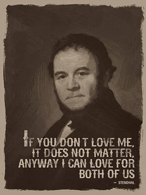 Comedian Drawings Royalty Free Images - Stendhal Quote  Royalty-Free Image by After Darkness