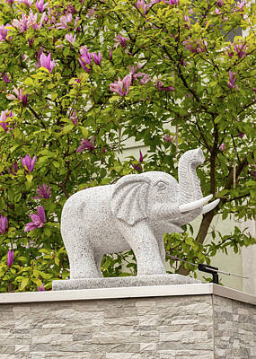 All You Need Is Love - Stone figure of an elephant guarding an entrance by Stefan Rotter