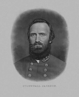 Landmarks Drawings Royalty Free Images - Stonewall Jackson Royalty-Free Image by War Is Hell Store