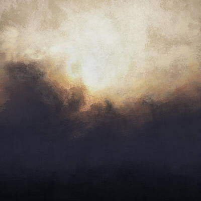 Abstract Landscape Digital Art Rights Managed Images - Storm Front Royalty-Free Image by Lonnie Christopher
