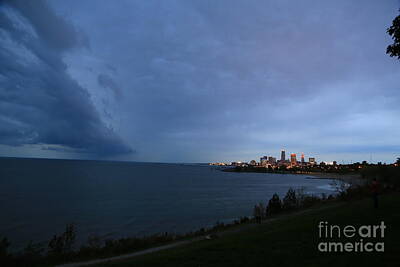Bowling Royalty Free Images - Storm on Lake Erie, Cleveland Ohio Royalty-Free Image by Douglas Sacha