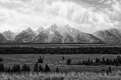 Reptiles Photo Royalty Free Images - Storm on the Grand Tetons Royalty-Free Image by Hugh Smith