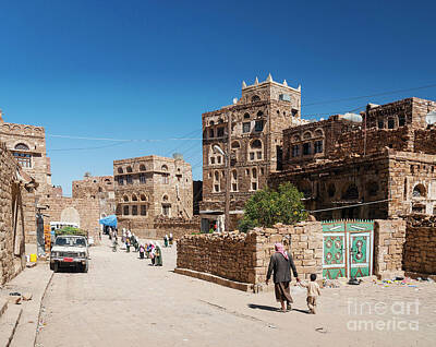 Modern Kitchen - Street In Traditional Old Yemeni Shibam Village Near Sanaa Yemen by JM Travel Photography