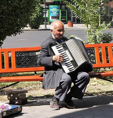 Musician Photos - Street Musician by Giro Tavitian