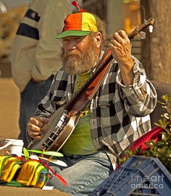 Musician Photos - Street Musician with Banjo in San Francisco by Mark Hendrickson