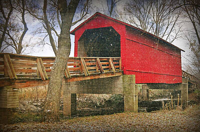Grace Kelly - Sugar Creek Covered Bridge 3 by Marty Koch