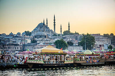 Science Tees Royalty Free Images - Suleymaniye Mosque at Sunset Royalty-Free Image by Anthony Doudt