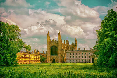 I Want To Believe Posters Rights Managed Images - Blue Skies Fall On Kings College Cambridge  Royalty-Free Image by Andrew David Photography