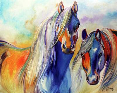Abstract Royalty Free Images - SUN and SHADOW EQUINE ABSTRACT Royalty-Free Image by Marcia Baldwin