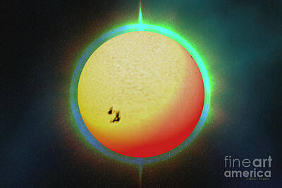 Science Fiction Paintings - Sun by Corey Ford
