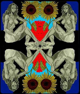 Sunflowers Mixed Media - Sunflower 2 by Mark Bradley