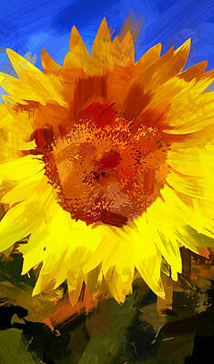 Sunflowers Paintings - Sunflower 3 by Chris Butler