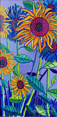 Sunflowers Paintings - Sunflower Garden by Debra Bretton Robinson
