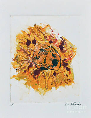 Sunflowers Mixed Media - Sunflower Solar Eclipse by Cori Solomon