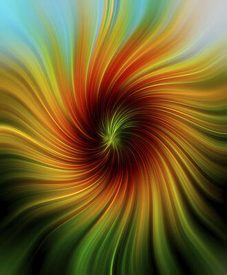 Sunflowers Photos - Sunflower Swirl by Terry DeLuco