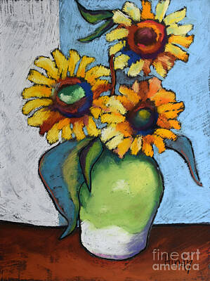Sunflowers Paintings - Sunflowers by David Hinds