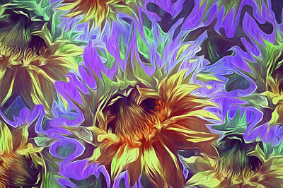 Sunflowers Mixed Media - Sunflowers Rising 29  by Lynda Lehmann