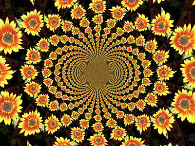 Sunflowers Mixed Media - Sunflowers by Sheryl Chapman Photography