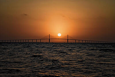 Superhero Ice Pop Rights Managed Images - Sunrise at the Skyway Bridge 2 Royalty-Free Image by Michael White